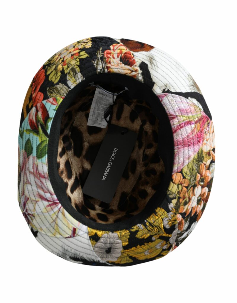 Dolce & Gabbana Multicolor Patchwork Women Fedora Wide Brim Hat - Image 5