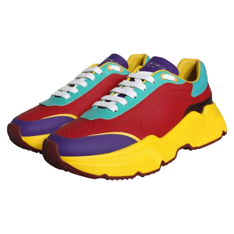 Dolce & Gabbana Multicolor Daymaster Low Top Sneakers Shoes - Image 3
