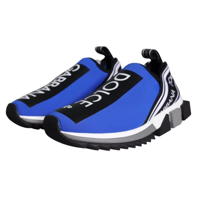 Dolce & Gabbana Blue Logo Low Top Sorrento Sneakers Shoes - Image 7