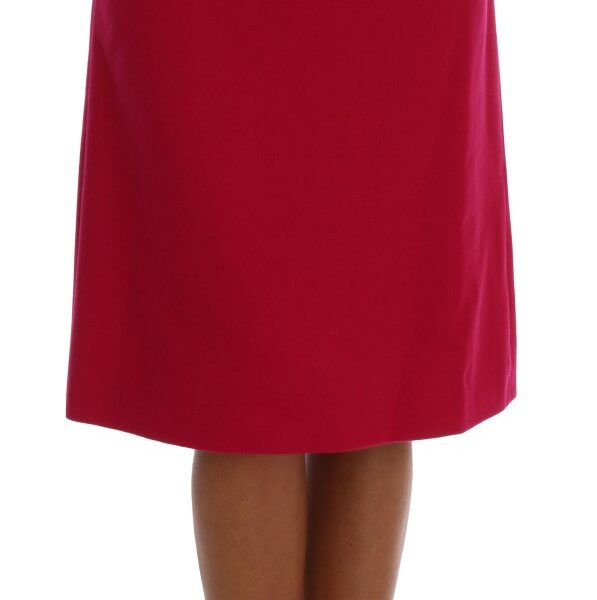 Dolce & Gabbana Elegant Pink Wool A-Line Knee-Length Skirt