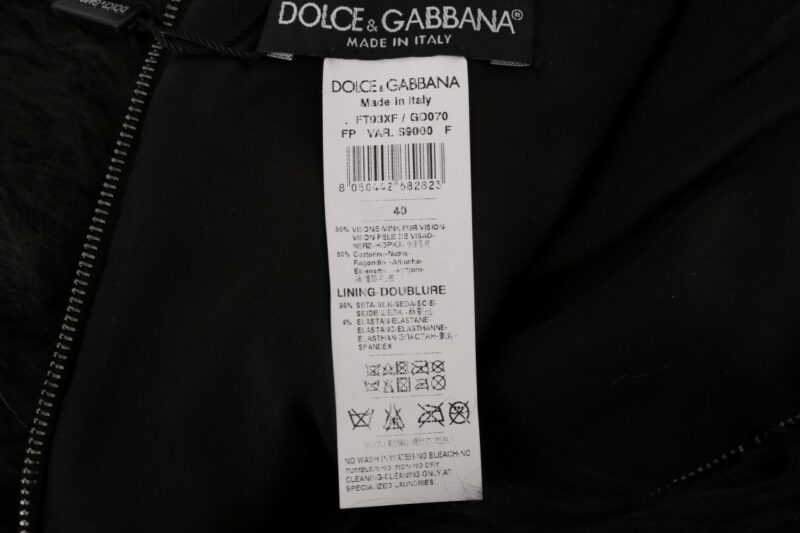 Dolce & Gabbana Exquisite Black Mink Fur Mini Shorts - Image 5