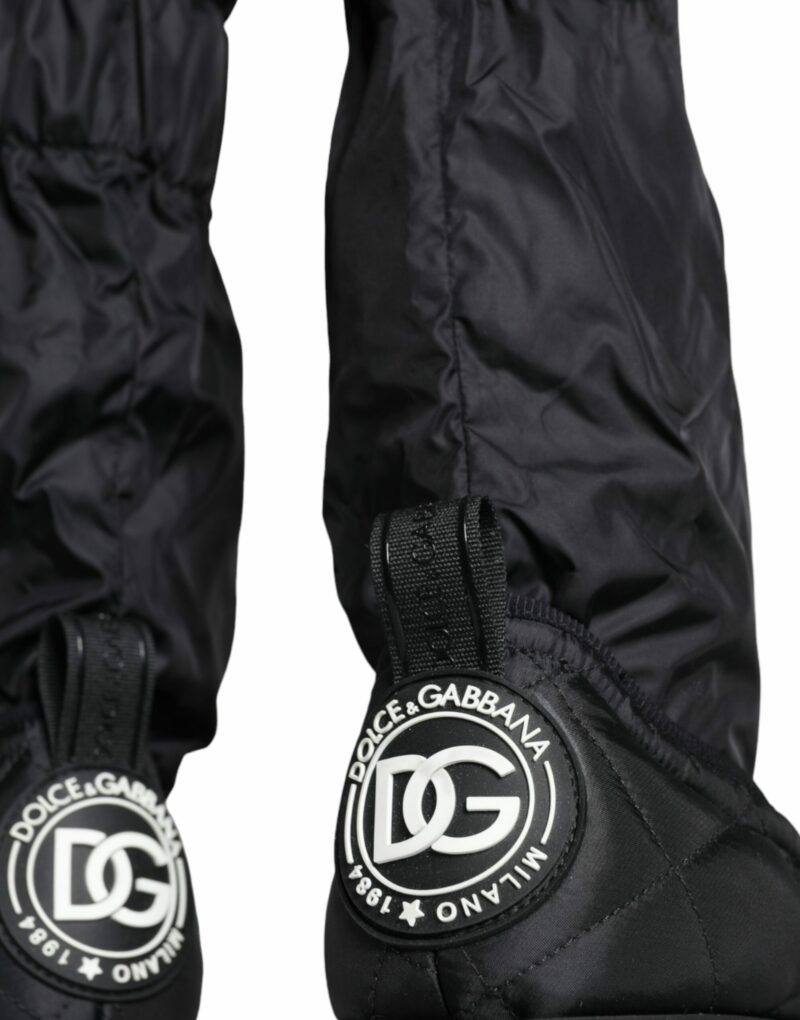 Dolce & Gabbana Black Quilted High Top Boots Sneakers Shoes - Image 7