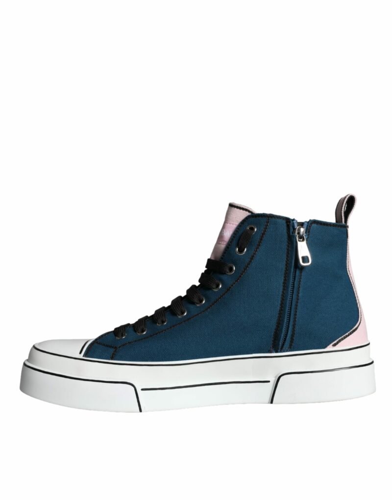 Dolce & Gabbana Multicolor Patchwork High Top Sneaker Shoes - Image 5