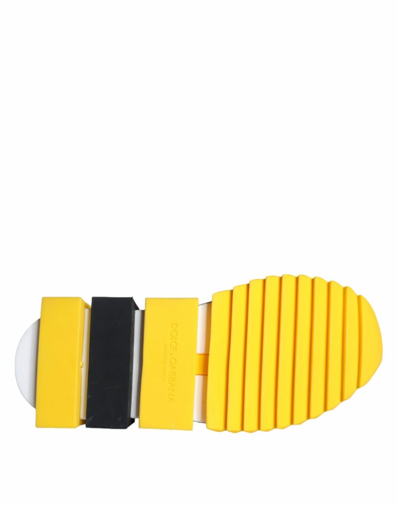 Dolce & Gabbana Yellow Sorrento Crystals Sneakers Womens Shoes - Image 6