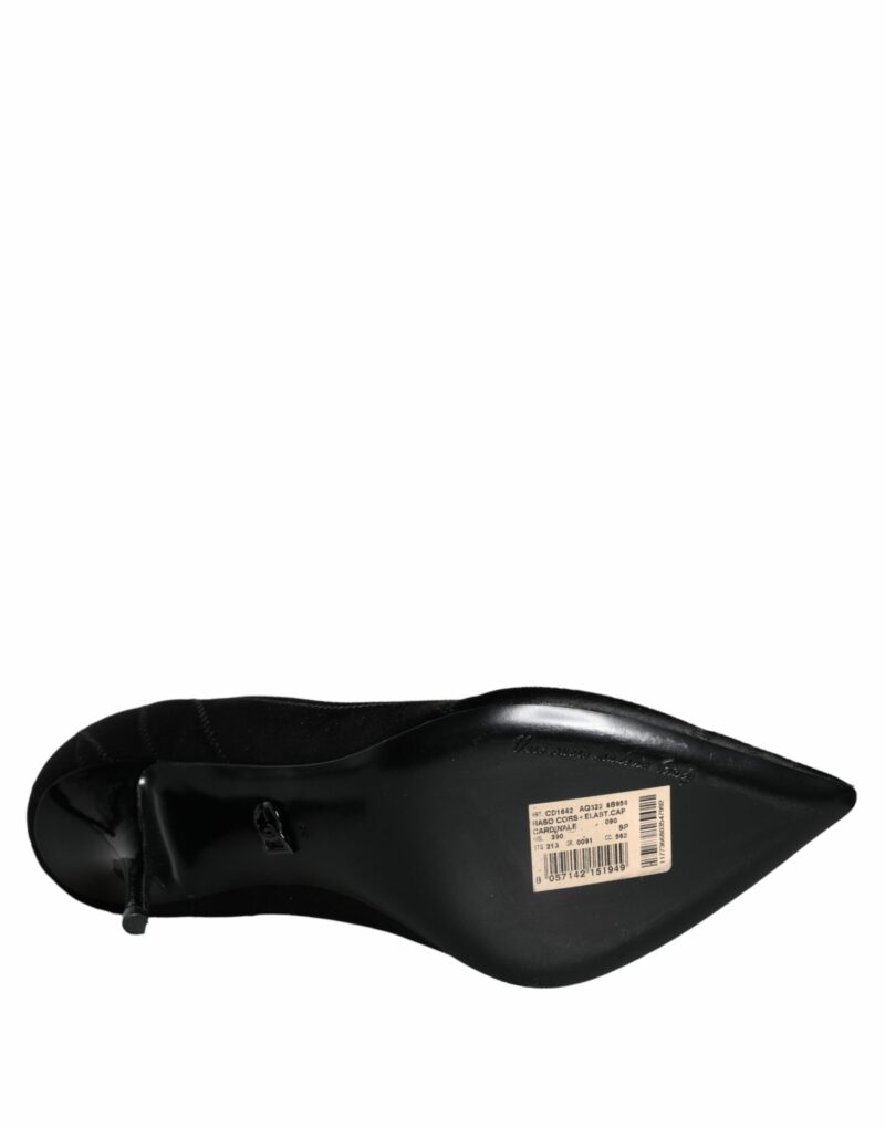 Dolce & Gabbana Black Heart DEVOTION Heels Pumps Shoes - Image 6