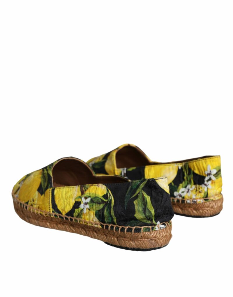 Dolce & Gabbana Multicolor Lemon Slip On Espadrilles Shoes - Image 4