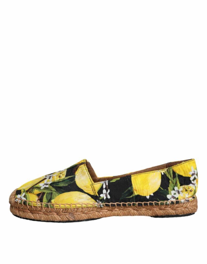 Dolce & Gabbana Multicolor Lemon Slip On Espadrilles Shoes - Image 5