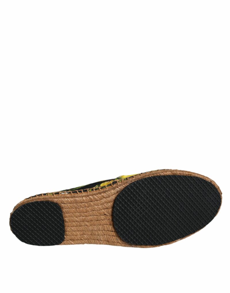 Dolce & Gabbana Multicolor Lemon Slip On Espadrilles Shoes - Image 6