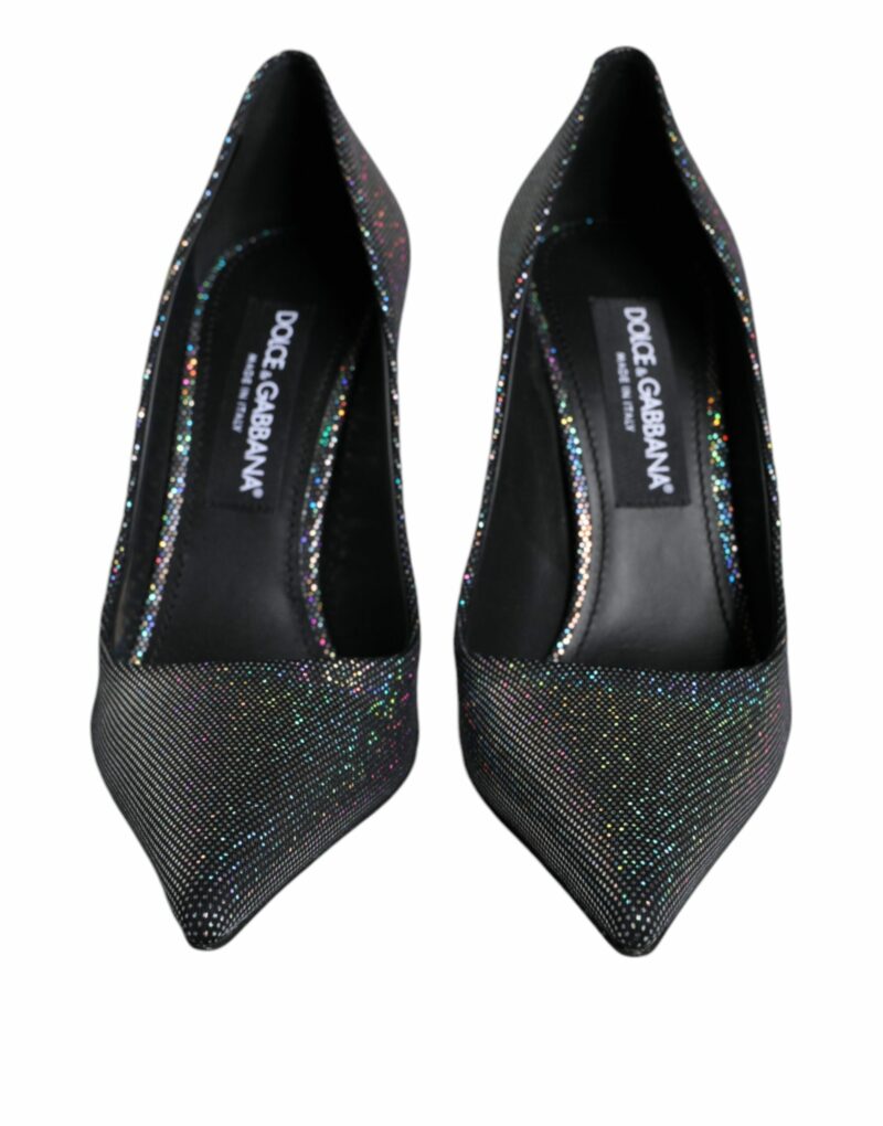 Dolce & Gabbana Multicolor Strass Leather Heels Pumps Shoes - Image 2