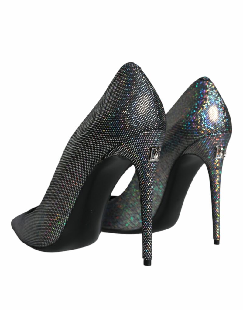Dolce & Gabbana Multicolor Strass Leather Heels Pumps Shoes - Image 4