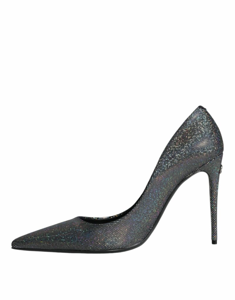 Dolce & Gabbana Multicolor Strass Leather Heels Pumps Shoes - Image 5