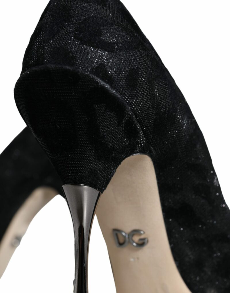 Dolce & Gabbana Black Leopard Lurex High Heels Pumps Shoes - Image 6