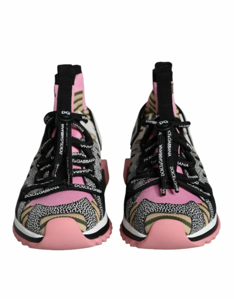 Dolce & Gabbana Multicolor Sorrento Socks Logo Sneakers Shoes - Image 2