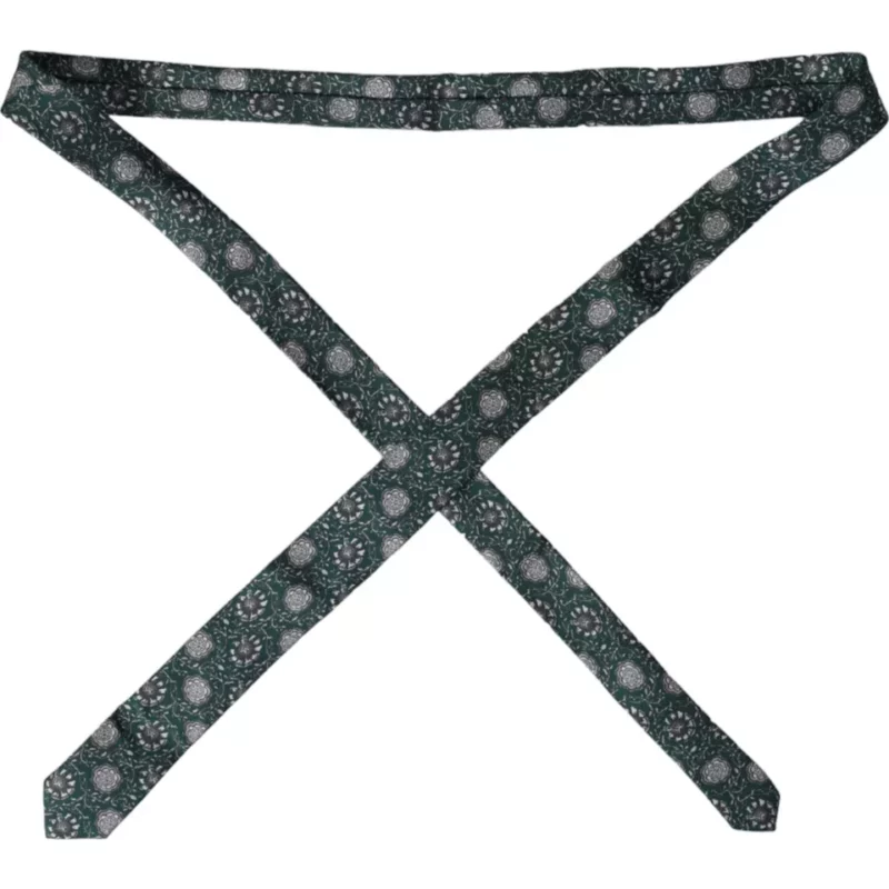 Dolce & Gabbana Green Floral Print Silk Adjustable Men Tie - Image 5