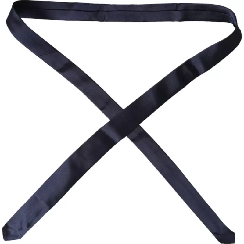 Dolce & Gabbana Dark Blue Silk Skinny Adjustable Tie - Image 2