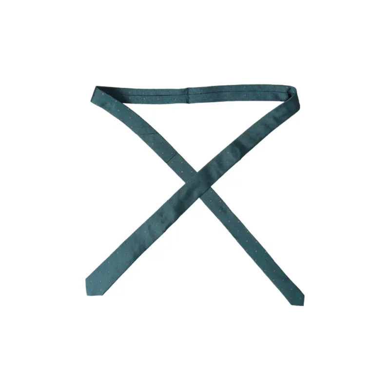 Dolce & Gabbana Green Patterned Silk Adjustable Men Tie - Image 4
