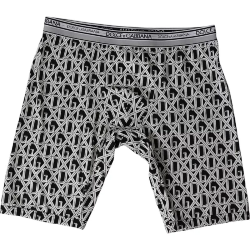 Dolce & Gabbana Black White DG Logo Cotton Stretch Cycling Underwear Men - Image 3