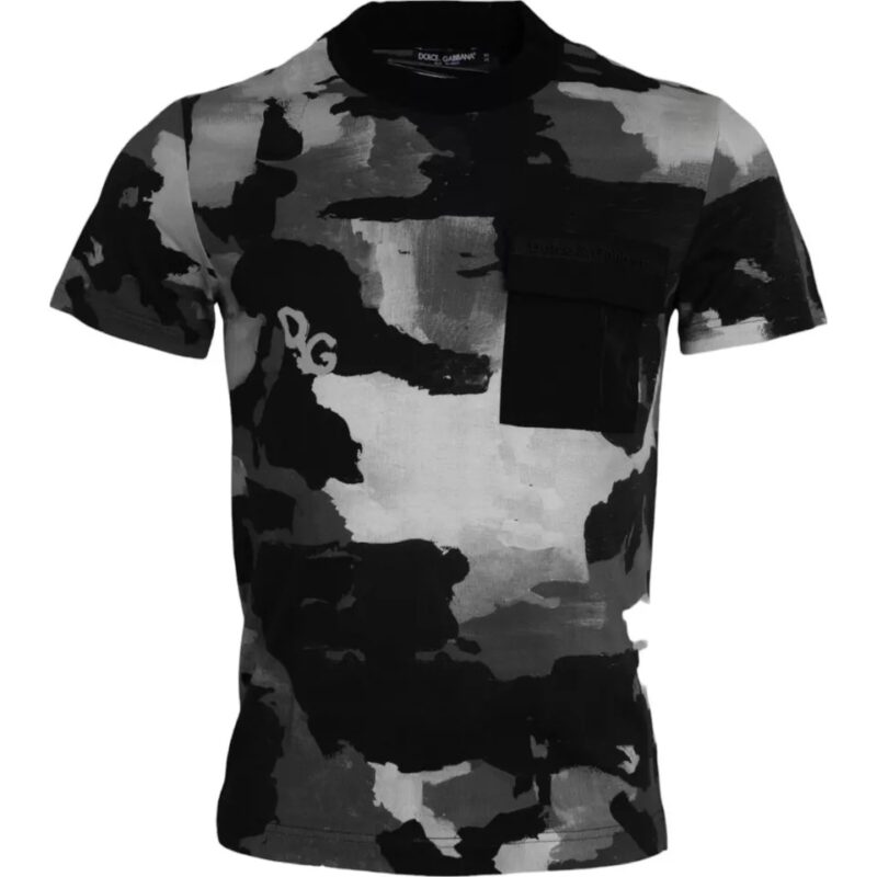 Dolce & Gabbana Multicolor Camouflage Cotton Crewneck T-shirt - Image 2