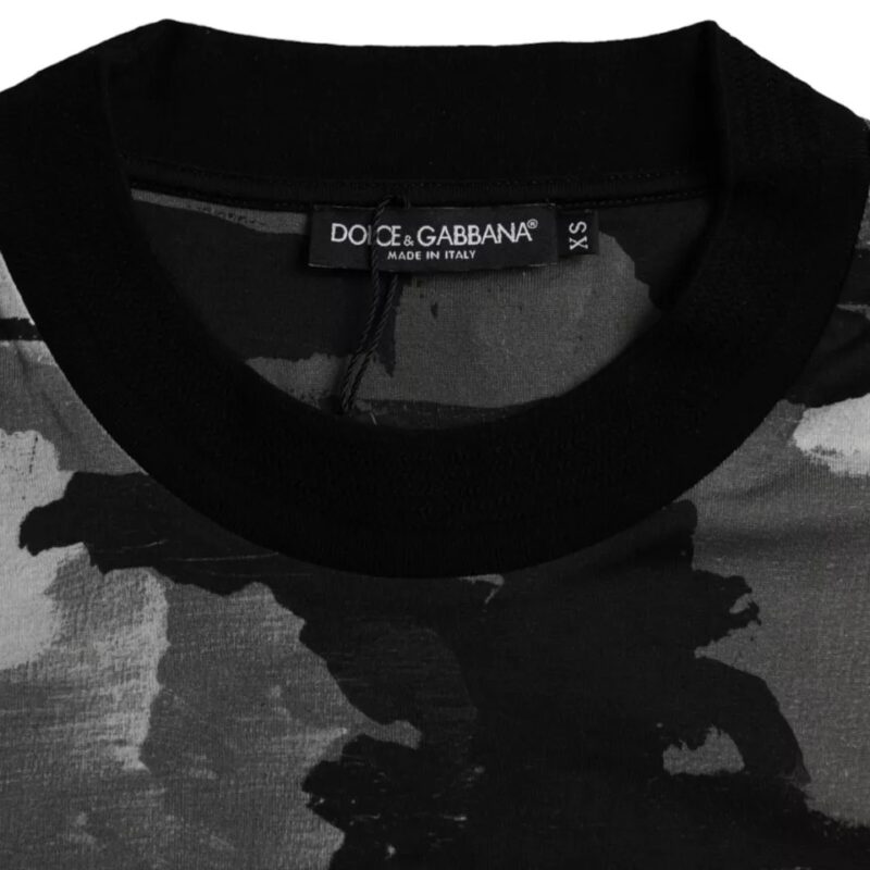 Dolce & Gabbana Multicolor Camouflage Cotton Crewneck T-shirt - Image 5