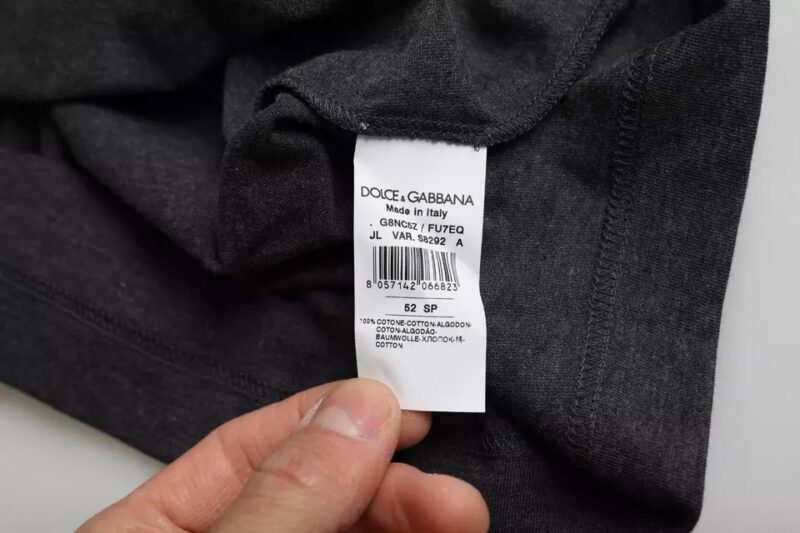Dolce & Gabbana Black Cotton Crew Neck Short Sleeves T-shirt - Image 4