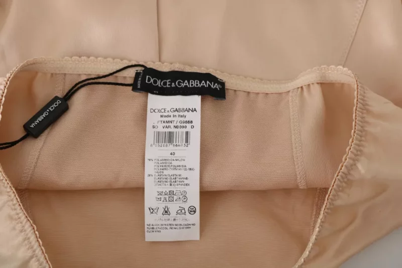 Dolce & Gabbana Beige Flower Logo Stretch Bottoms Underwear - Image 2