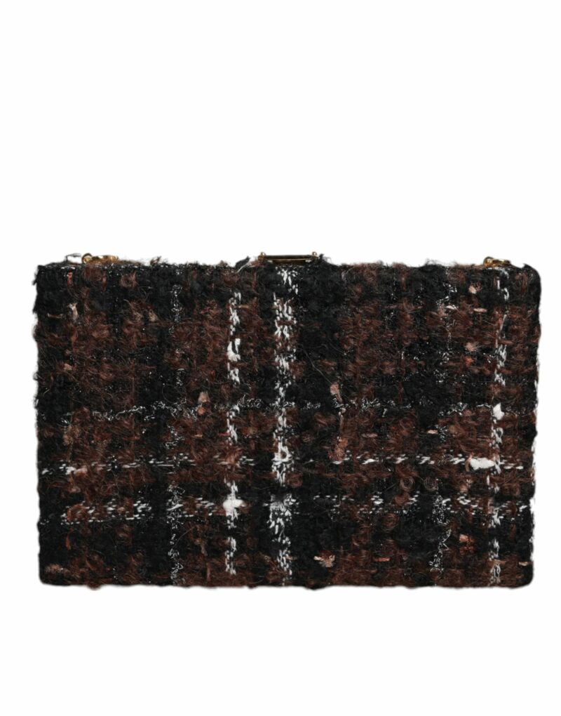 Dolce & Gabbana Multicolor Tweed Floral Clutch Evening Party Purse CrossBody Bag - Image 7