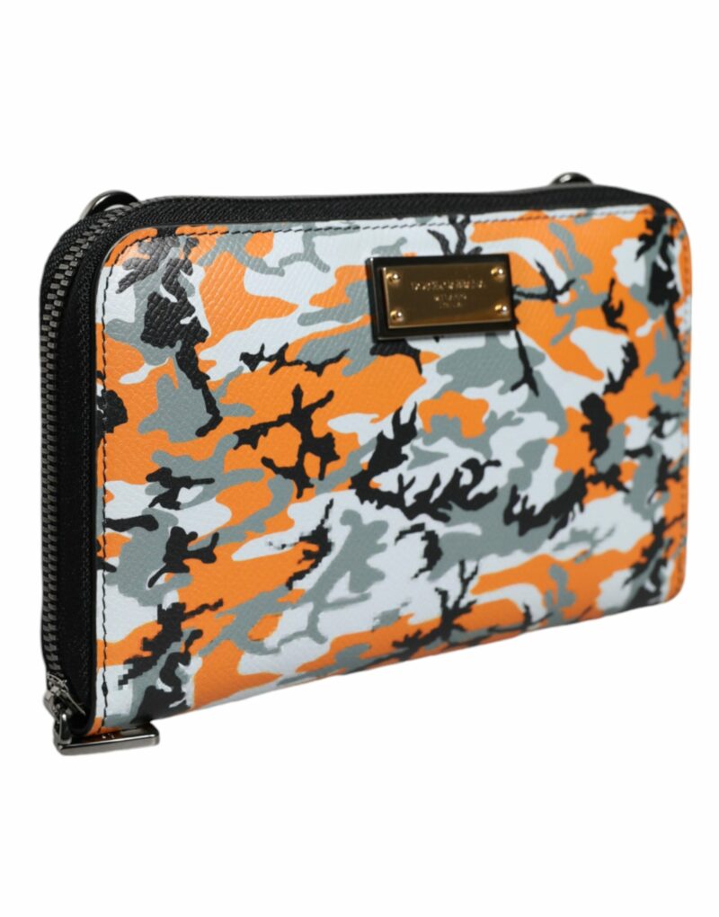 Dolce & Gabbana Multicolor Camouflage Leather Purse Cross Body Bag - Image 3