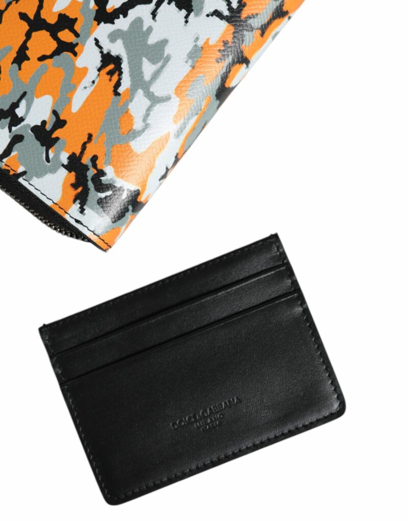 Dolce & Gabbana Multicolor Camouflage Leather Purse Cross Body Bag - Image 4