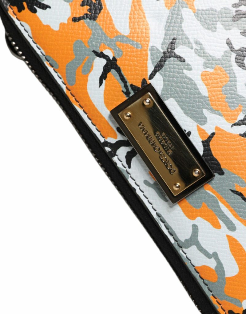 Dolce & Gabbana Multicolor Camouflage Leather Purse Cross Body Bag - Image 6