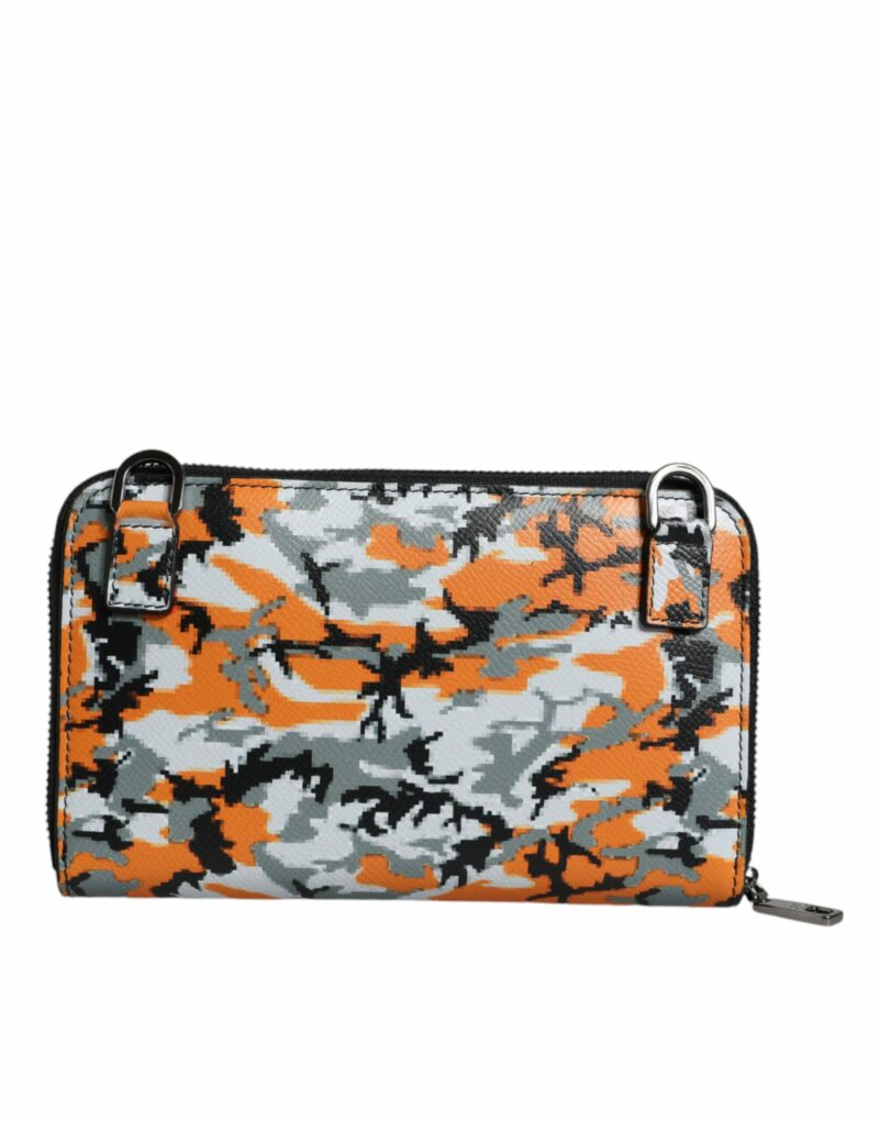 Dolce & Gabbana Multicolor Camouflage Leather Purse Cross Body Bag - Image 7