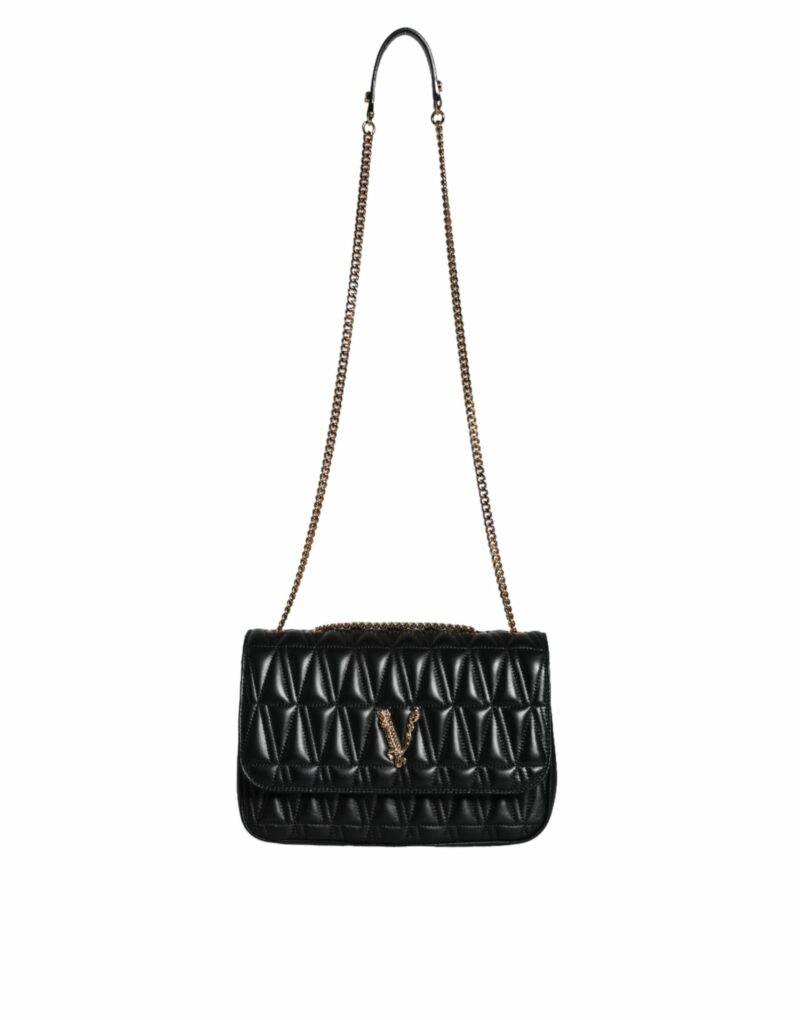 Versace Black Mini Nappa Leather Crossbody Shoulder Bag - Image 2