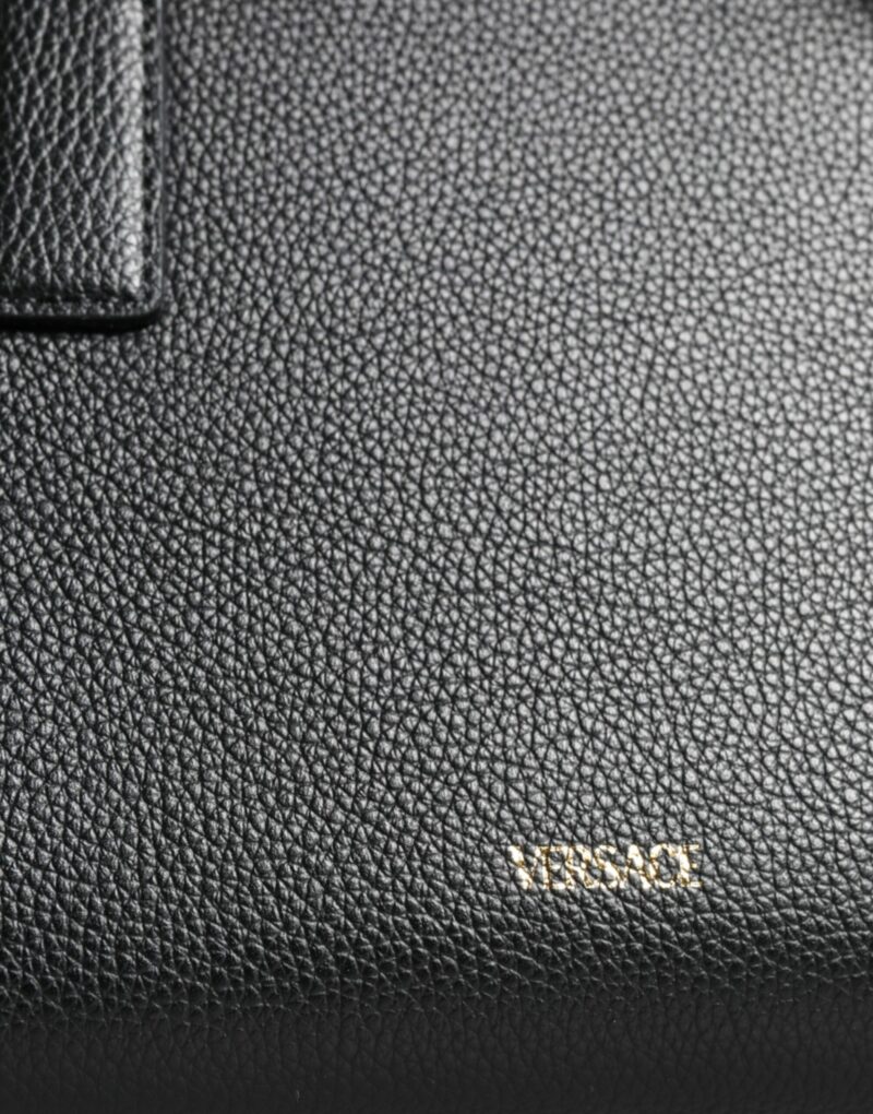 Versace Black Small Leather TopHandle Shoulder Crossbody Bag - Image 6
