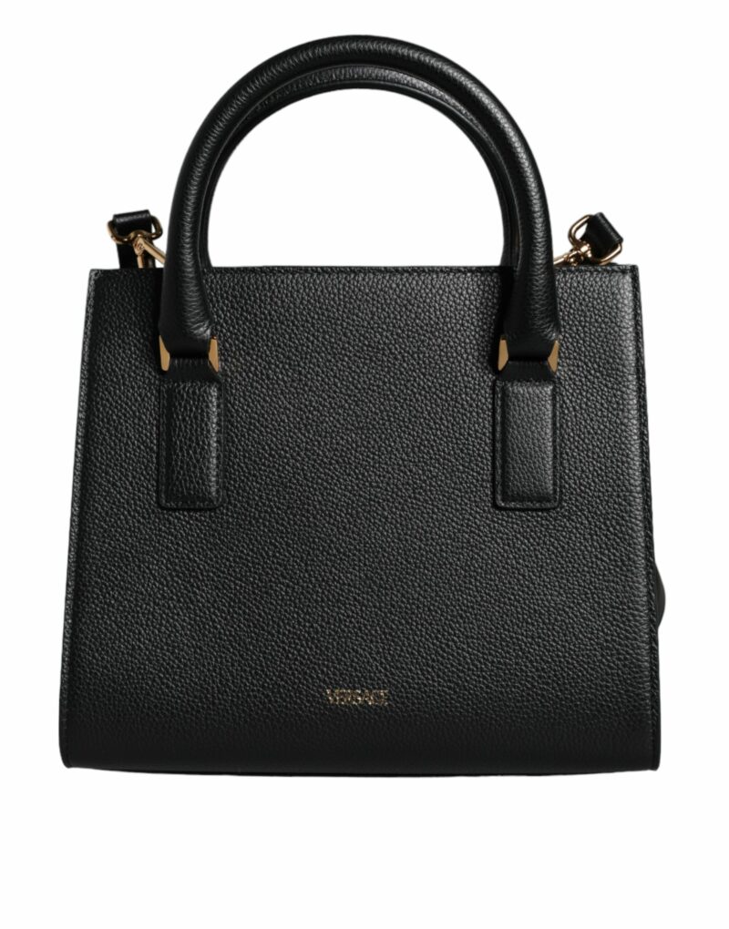Versace Black Small Leather TopHandle Shoulder Crossbody Bag - Image 8