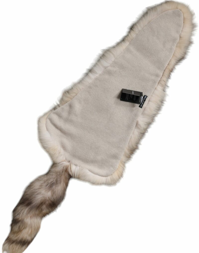 Dolce & Gabbana Brown Frost Fox Fur Neck Warmer Winter Scarf - Image 2