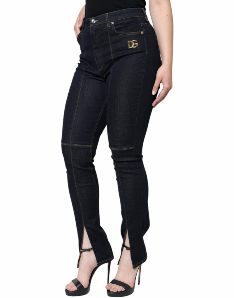 Dolce & Gabbana Black Cotton Blend Skinny Denim Jeans - Image 3