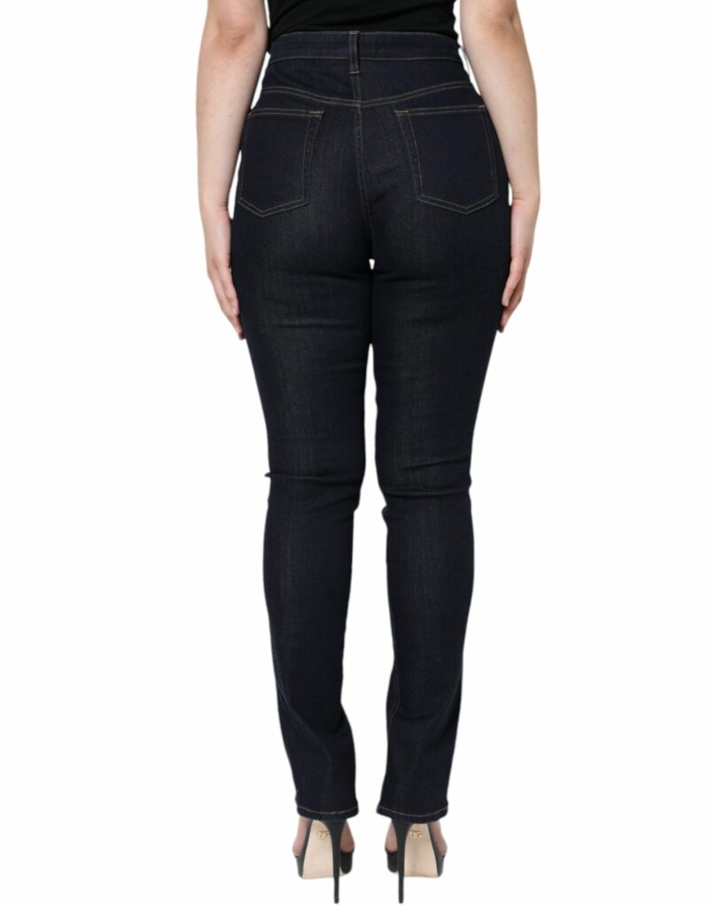 Dolce & Gabbana Black Cotton Blend Skinny Denim Jeans - Image 4