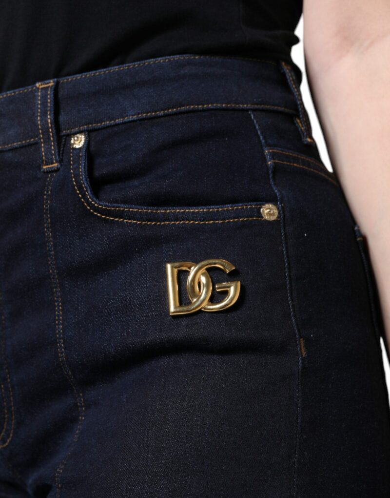 Dolce & Gabbana Black Cotton Blend Skinny Denim Jeans - Image 5