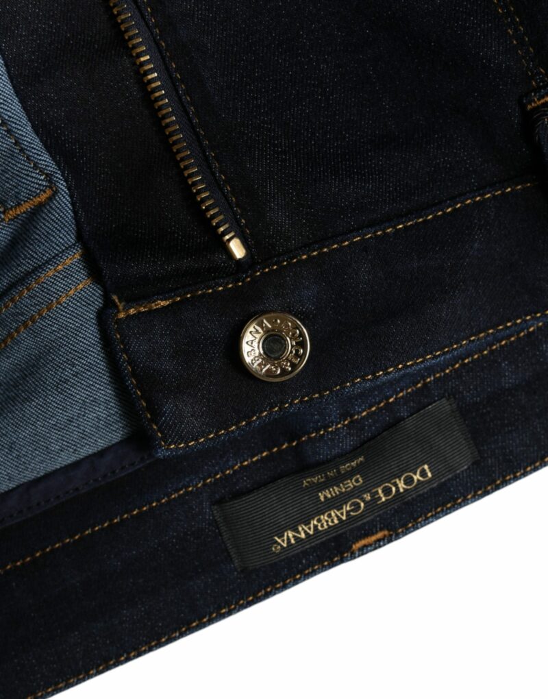 Dolce & Gabbana Black Cotton Blend Skinny Denim Jeans - Image 6