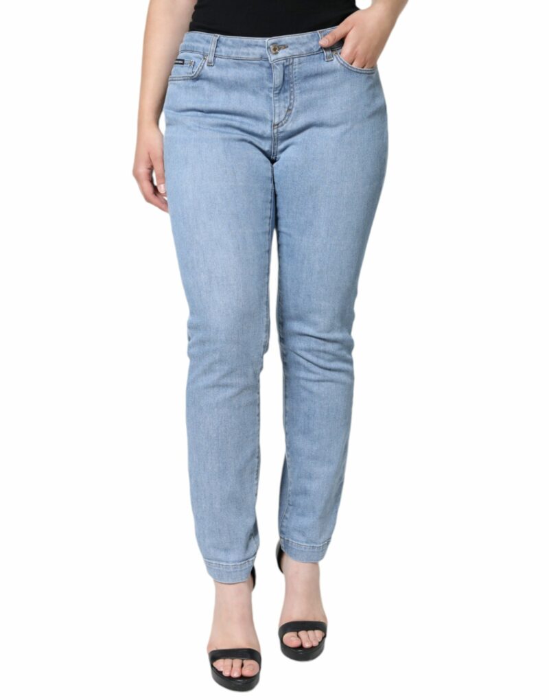 Dolce & Gabbana Blue Pretty Slim Fit Cotton Denim Jeans - Image 2