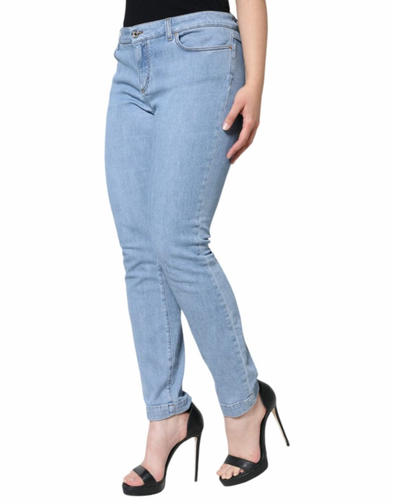 Dolce & Gabbana Blue Pretty Slim Fit Cotton Denim Jeans - Image 3