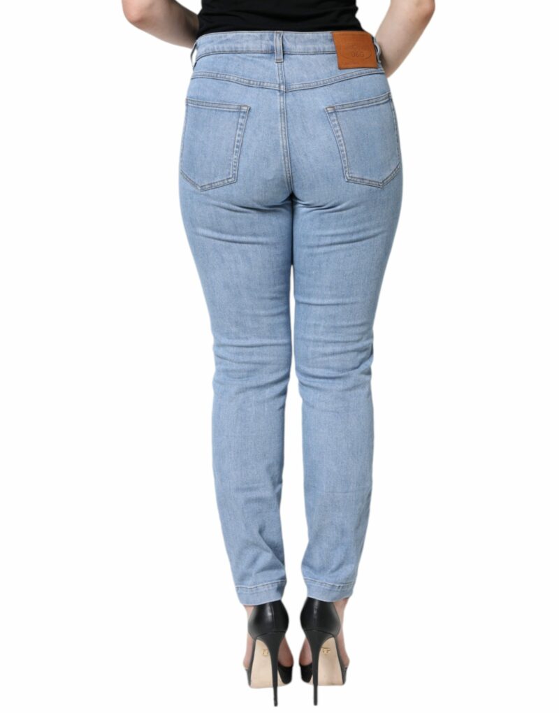 Dolce & Gabbana Blue Pretty Slim Fit Cotton Denim Jeans - Image 4