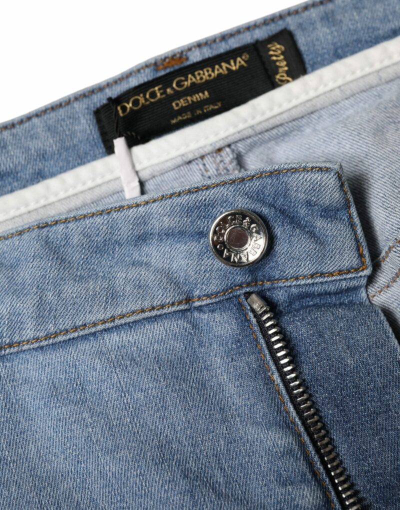 Dolce & Gabbana Blue Pretty Slim Fit Cotton Denim Jeans - Image 6