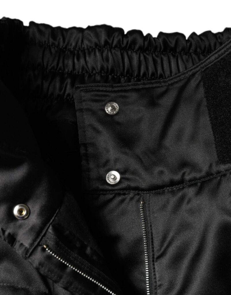 Dolce & Gabbana Black Quilted High Waist Women Boot Cut Pants - Image 6