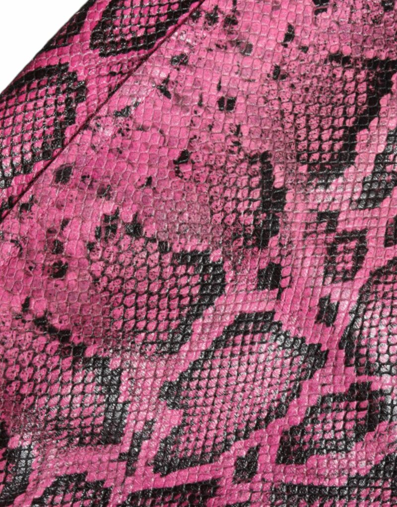 Dolce & Gabbana Pink Leather High Waist Hot Pants Shorts - Image 6