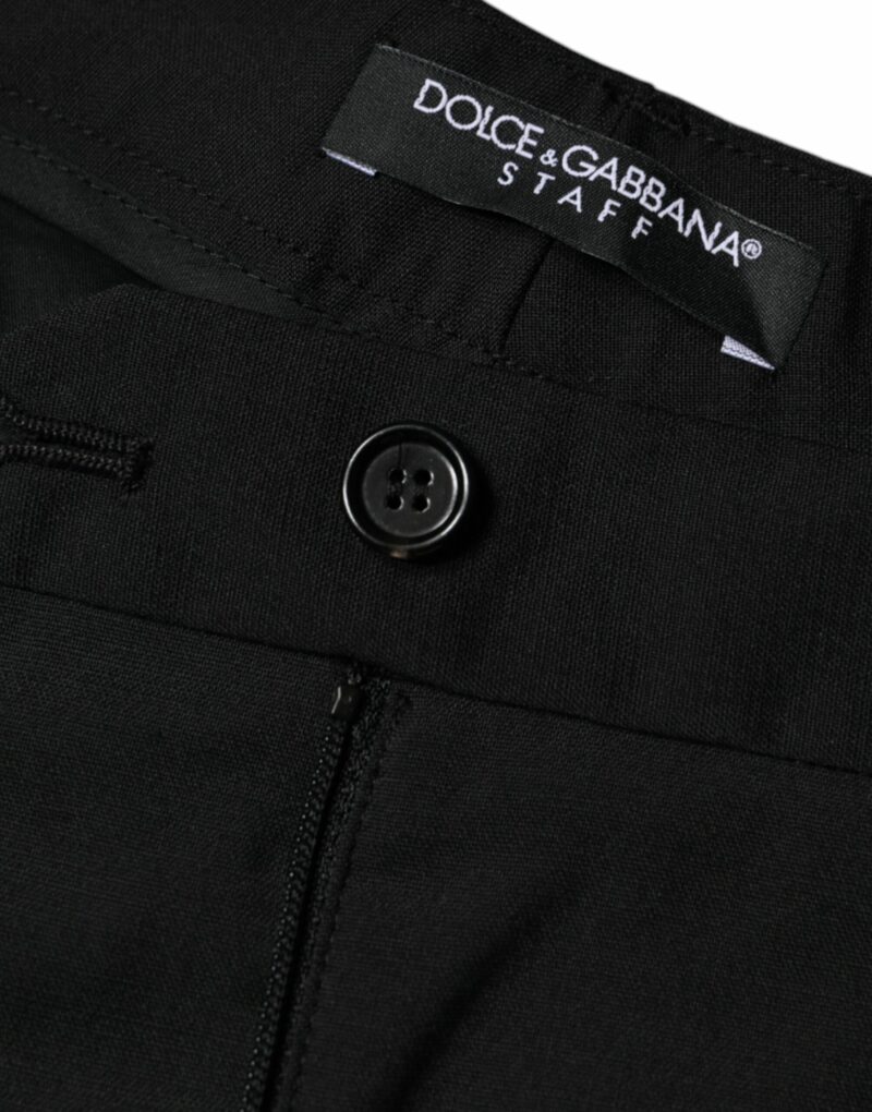 Dolce & Gabbana Black High Waist Tapered Women Pants - Image 5