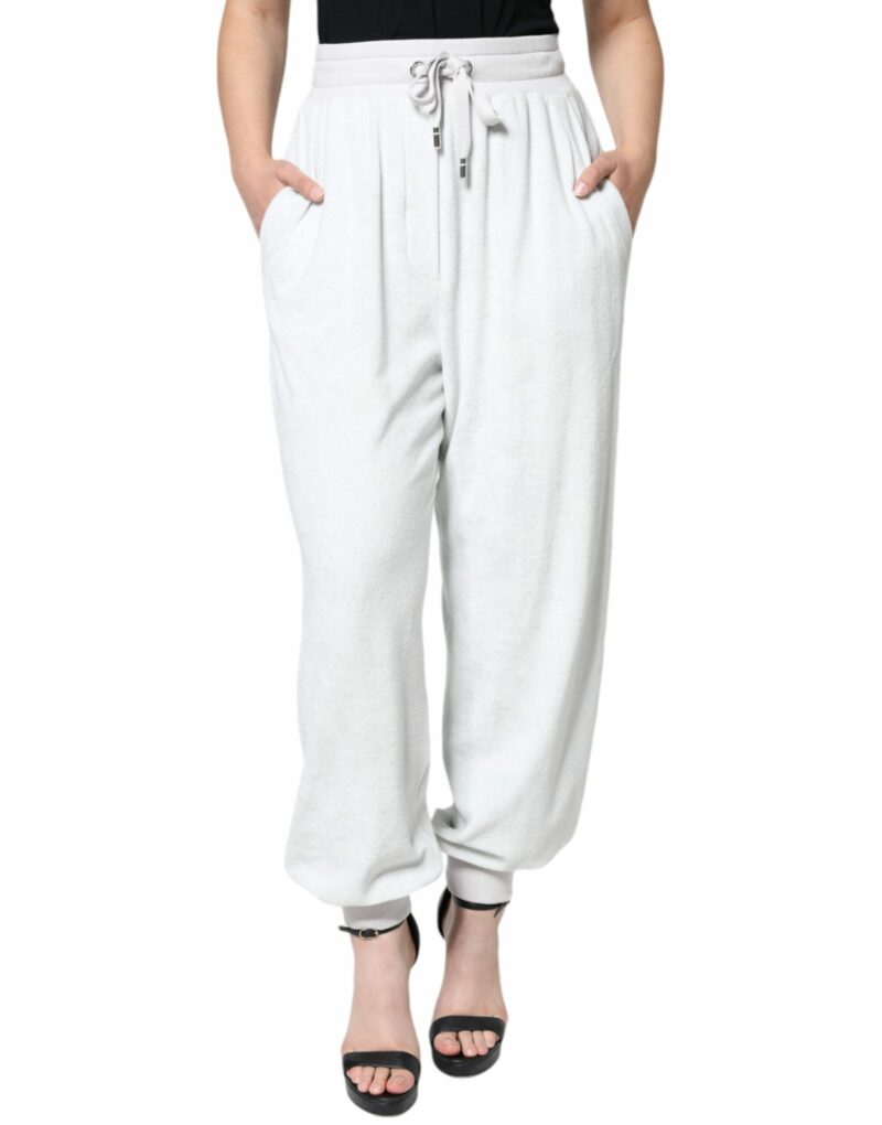 Dolce & Gabbana White Nylon Jogger Sweatpants Pants - Image 2