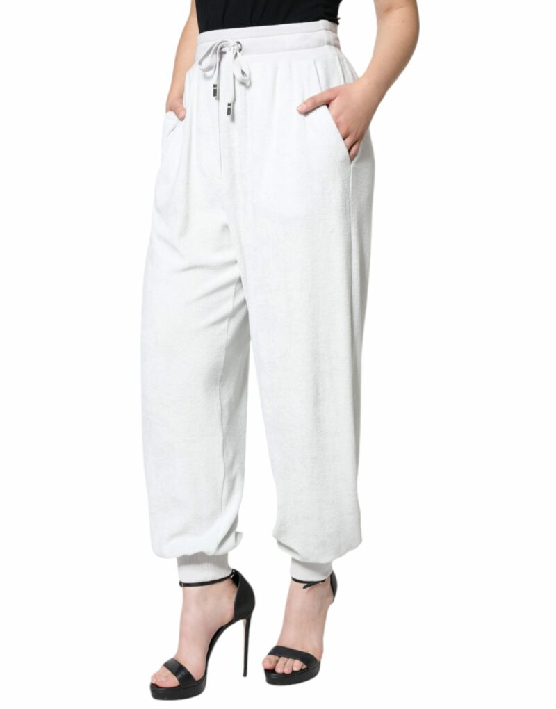 Dolce & Gabbana White Nylon Jogger Sweatpants Pants - Image 3