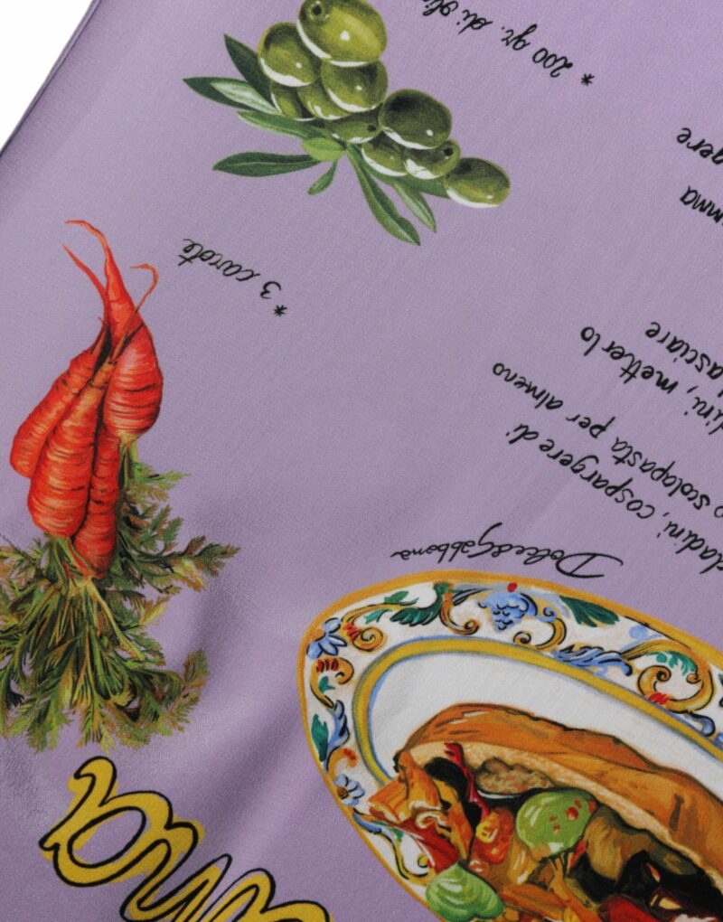 Dolce & Gabbana Purple Silk Caponata Siciliana Print Tank Top - Image 6