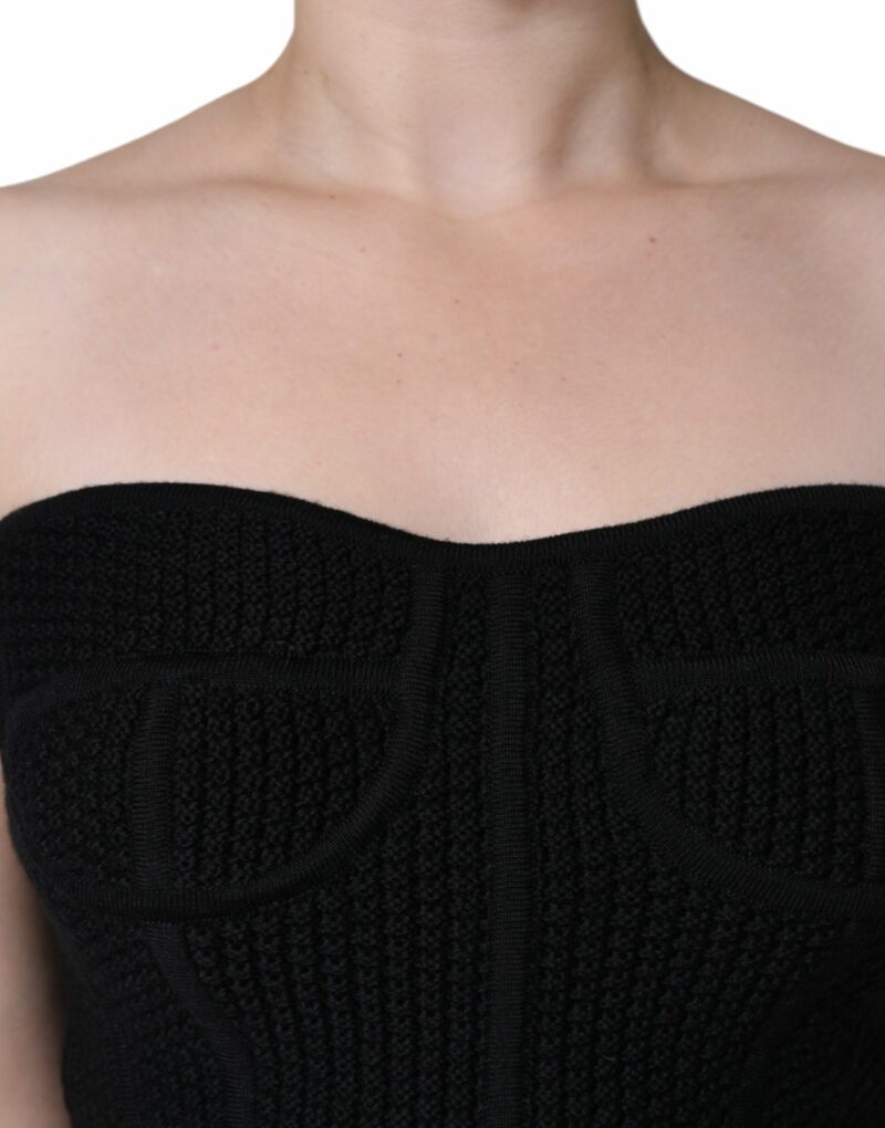 Dolce & Gabbana Black Bustier Sleeveless Corset Blouse Top - Image 5
