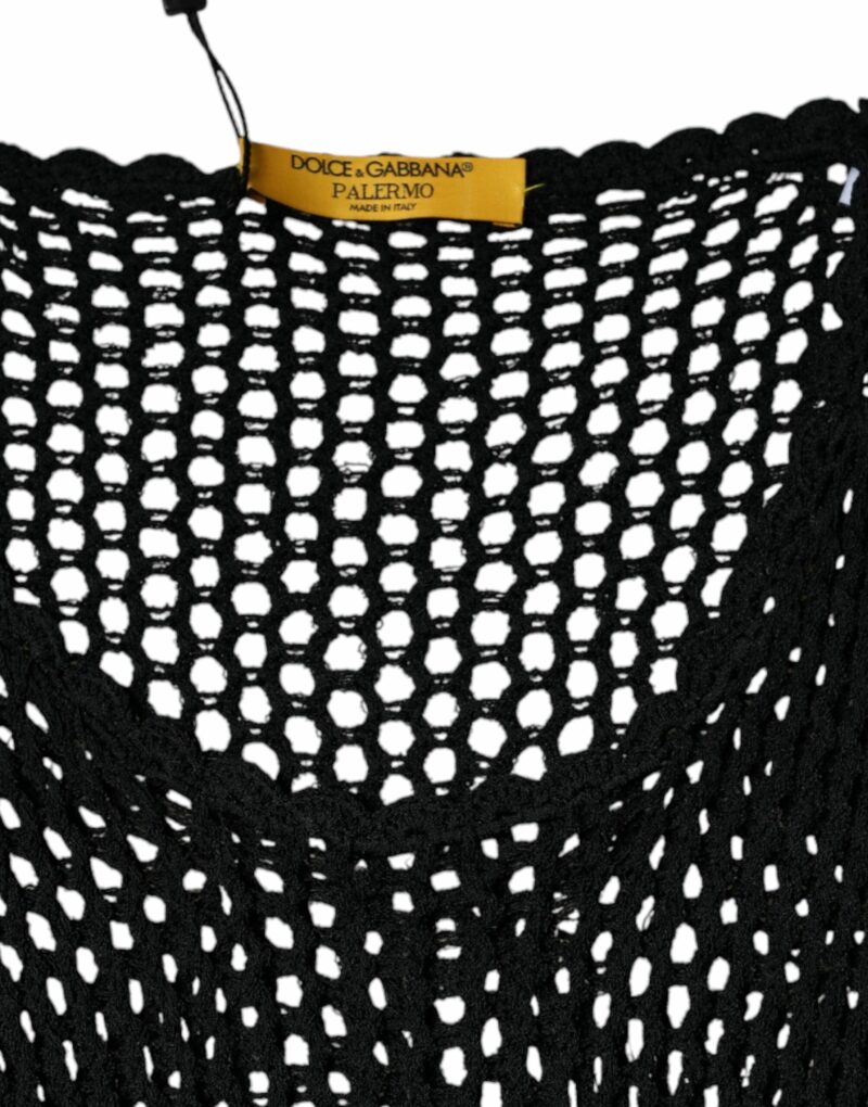 Dolce & Gabbana Black Mesh See Through Sleeveless Tank Top - Image 6